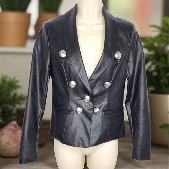 INC International Concepts Black Blazer Fitted Tailored - Picture 1 of 6